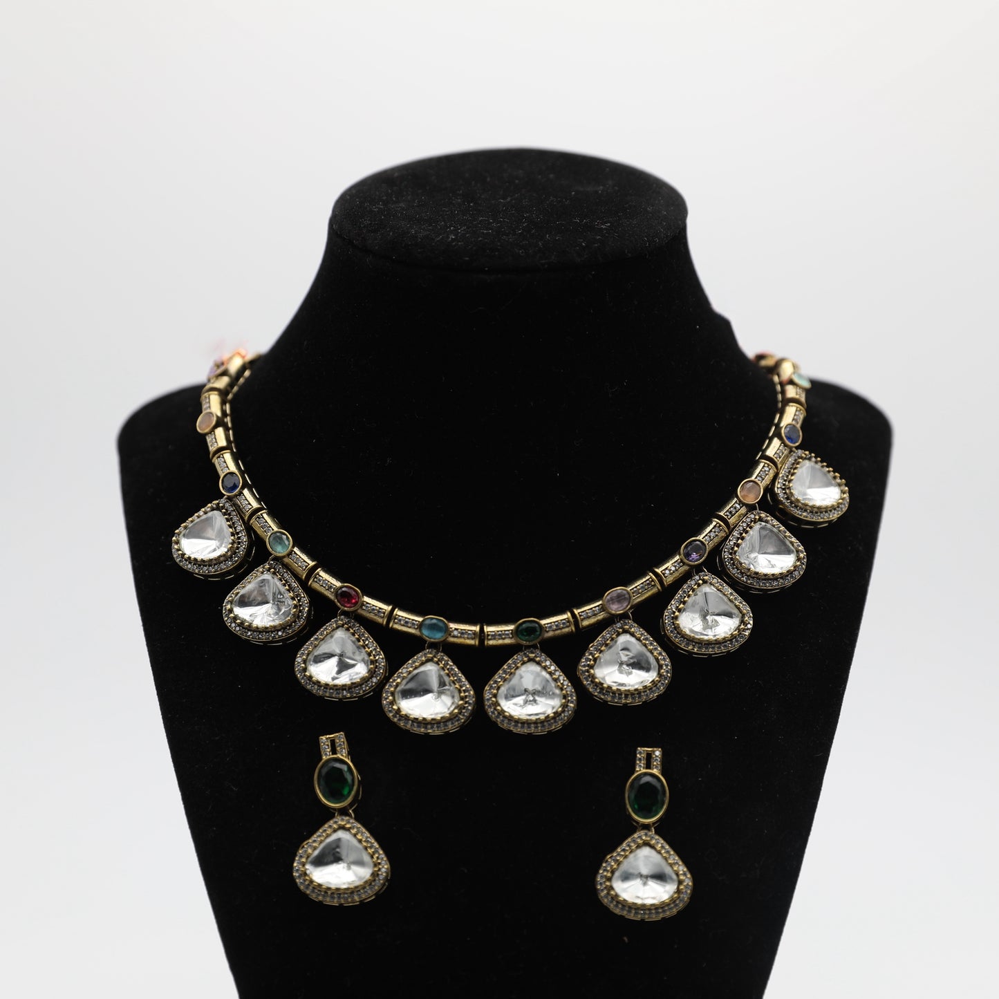 Moissanite Set β Sleek & Premium (π Mint, π Ruby-Green, π Purple, π Multi) πβ¨