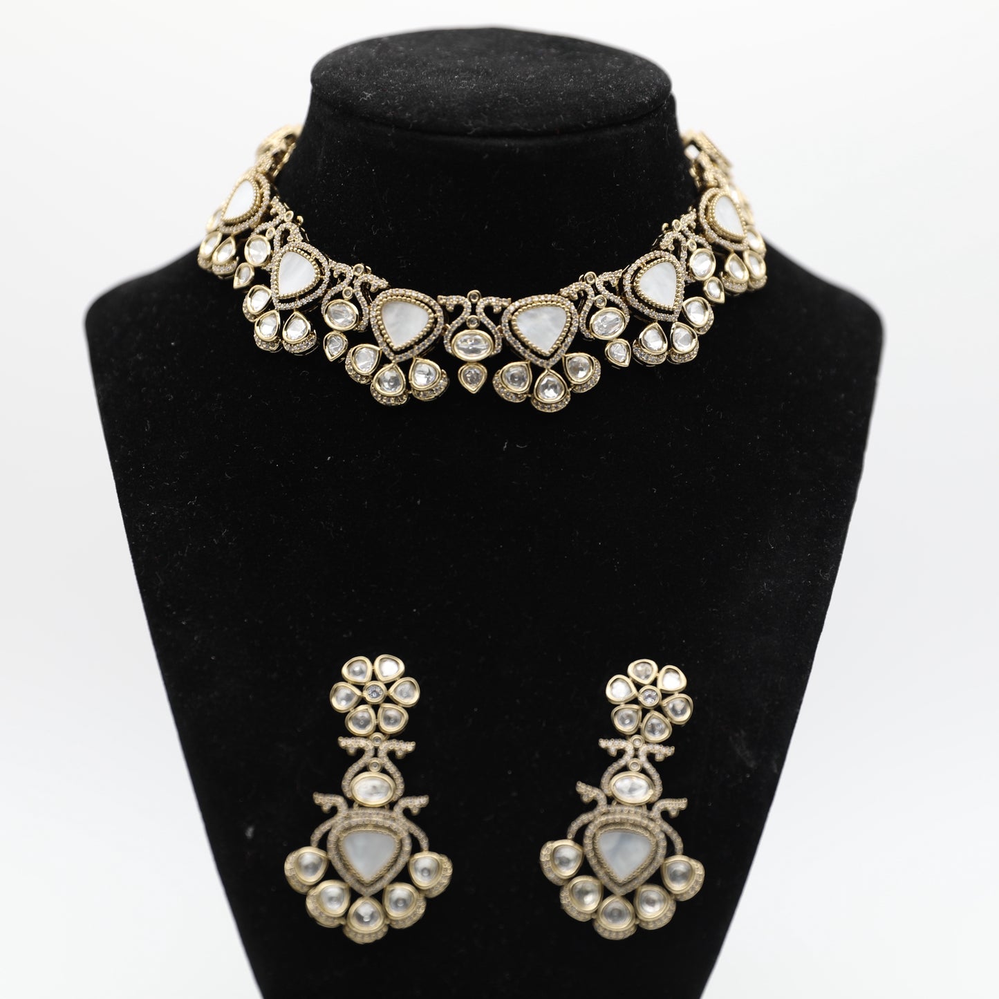 Moissanite Necklace & Earrings Set β Mint-Pink, White, Multi, Red, Pink, Blue πβ¨