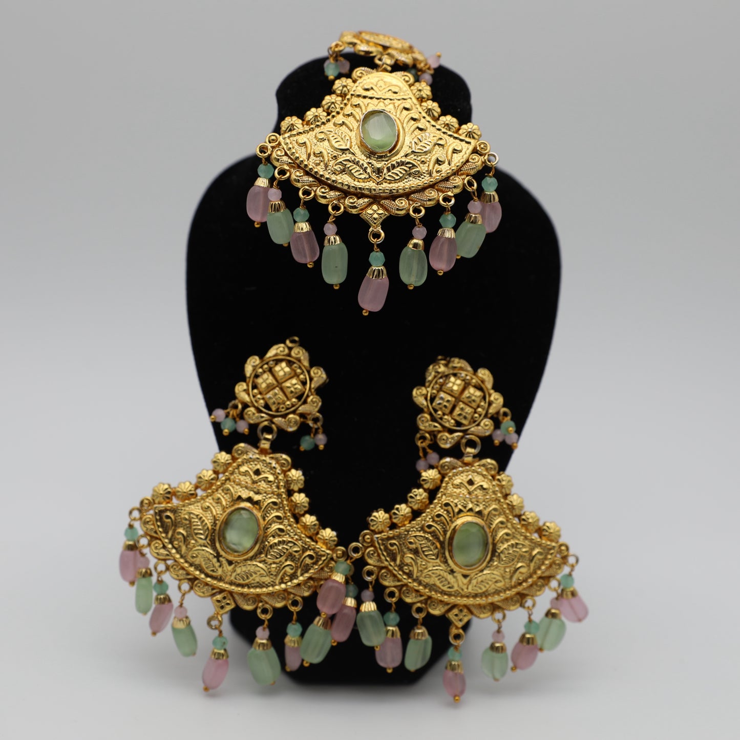 Gold-Plated Premium Set – Mint-Pink, Mint, Pink & Ruby 👑✨