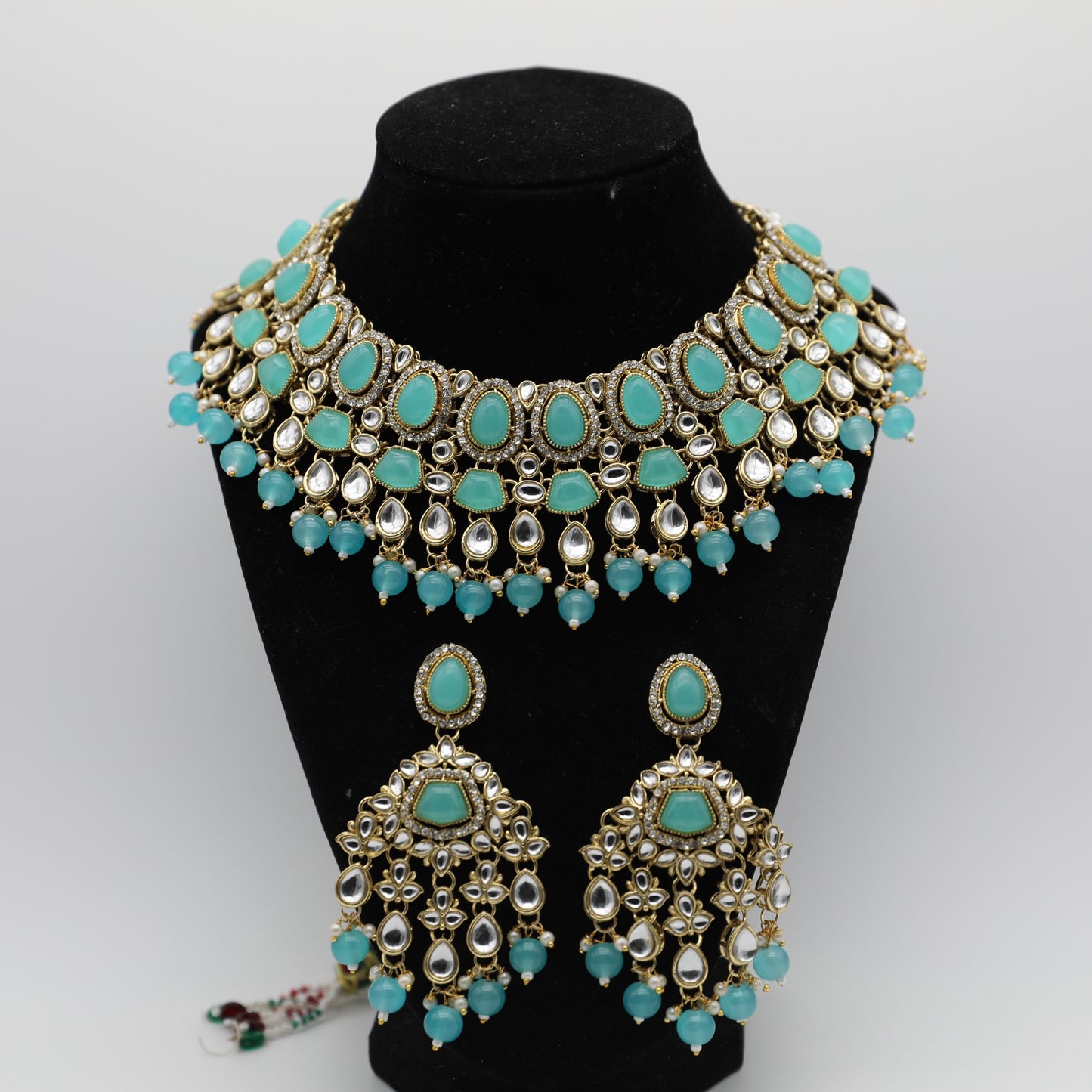 👑 Kundan Set – White, Baby Blue, Multi & Black ✨💎