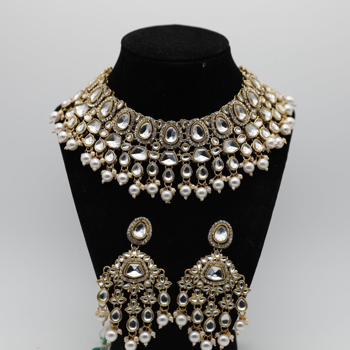 👑 Kundan Set – White, Baby Blue, Multi & Black ✨💎