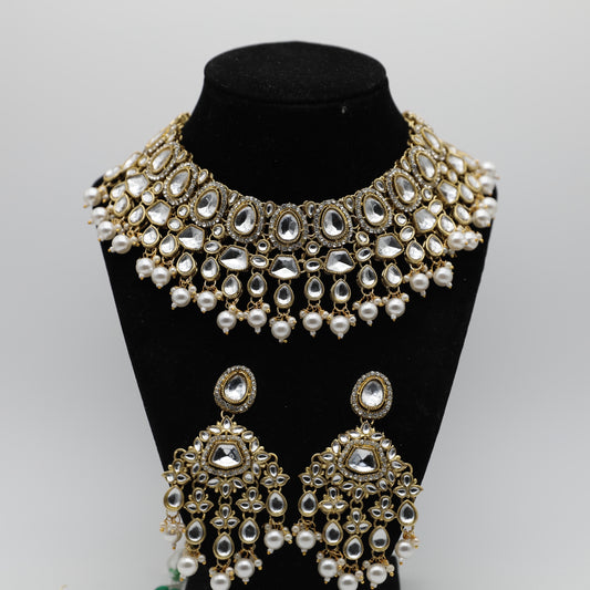 👑 Kundan Set – White, Baby Blue, Multi & Black ✨💎