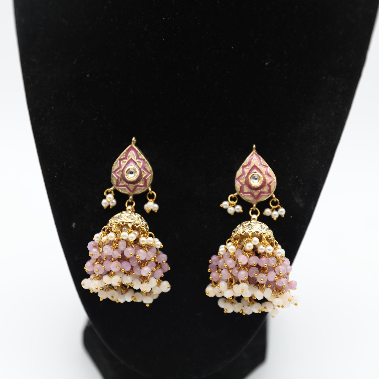 Kundan Set – Blue, Pink & Purple ✨ (No Tikka)